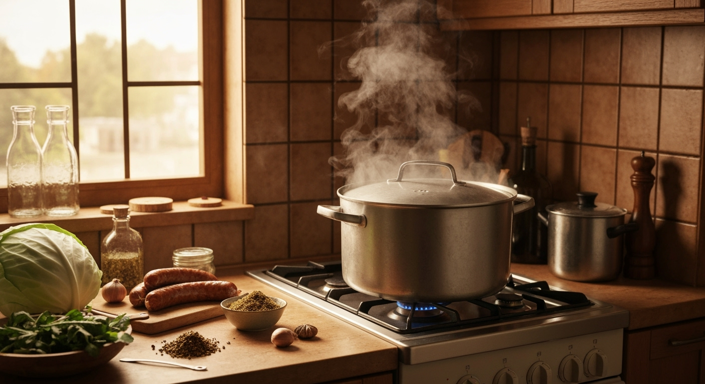 Czy bigos gotuje się pod przykryciem? 2